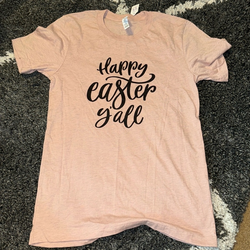 10 for $15 SALE ⭐️ Women’s Bella Canvas peach Happy Easter Y’all t-shirt